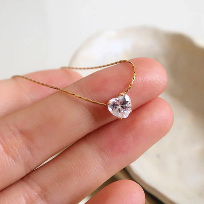 Solitaire Heart Necklace