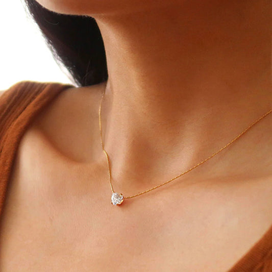 Solitaire Heart Necklace