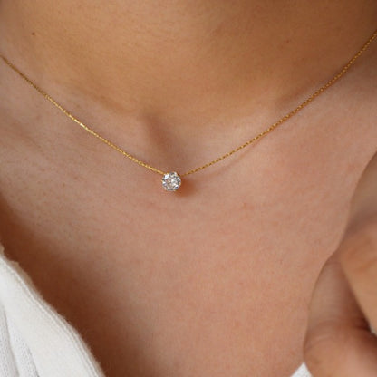 Dainty Solitaire Necklace